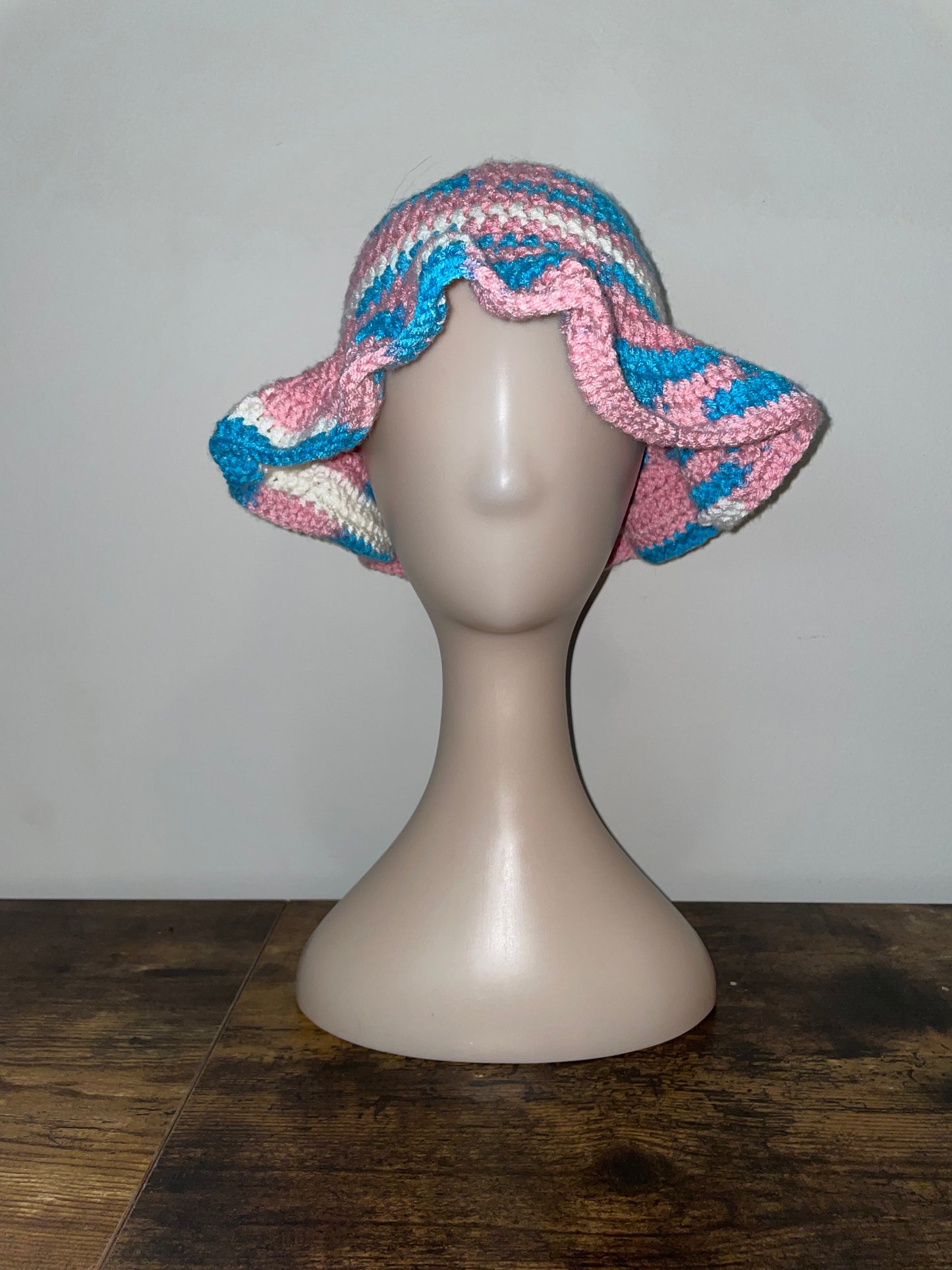 Trans Pride Flag Inspired Bucket Hat