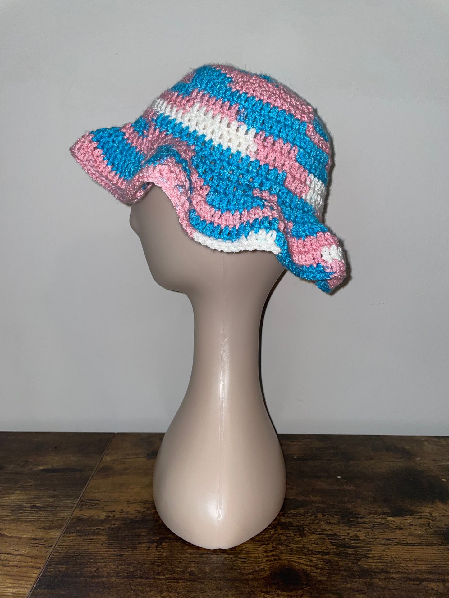 Trans Pride Flag Inspired Bucket Hat