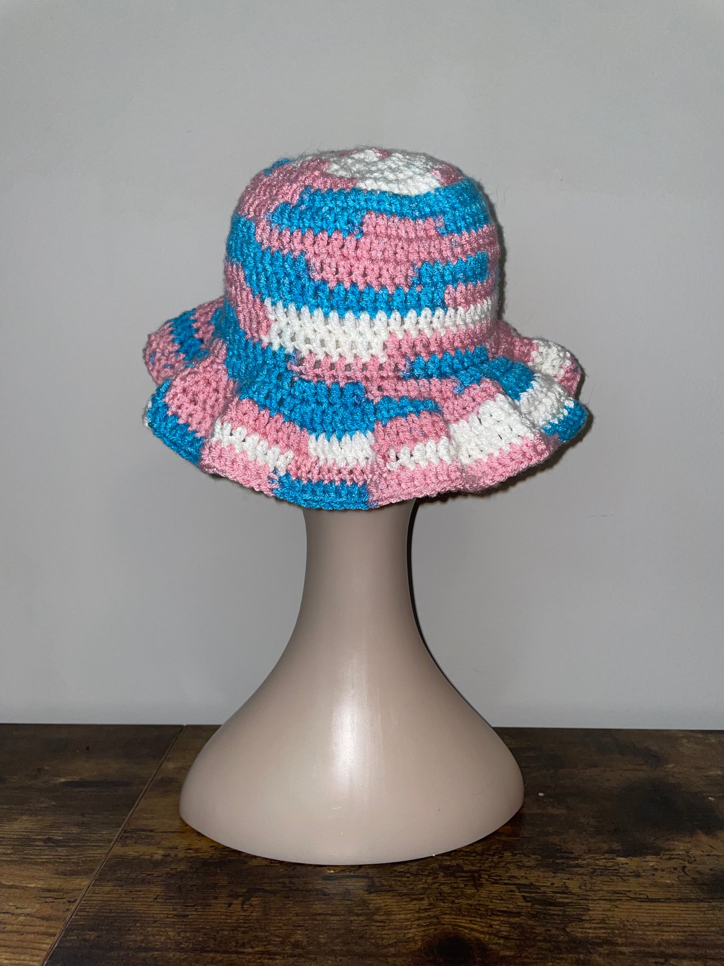 Trans Pride Flag Inspired Bucket Hat