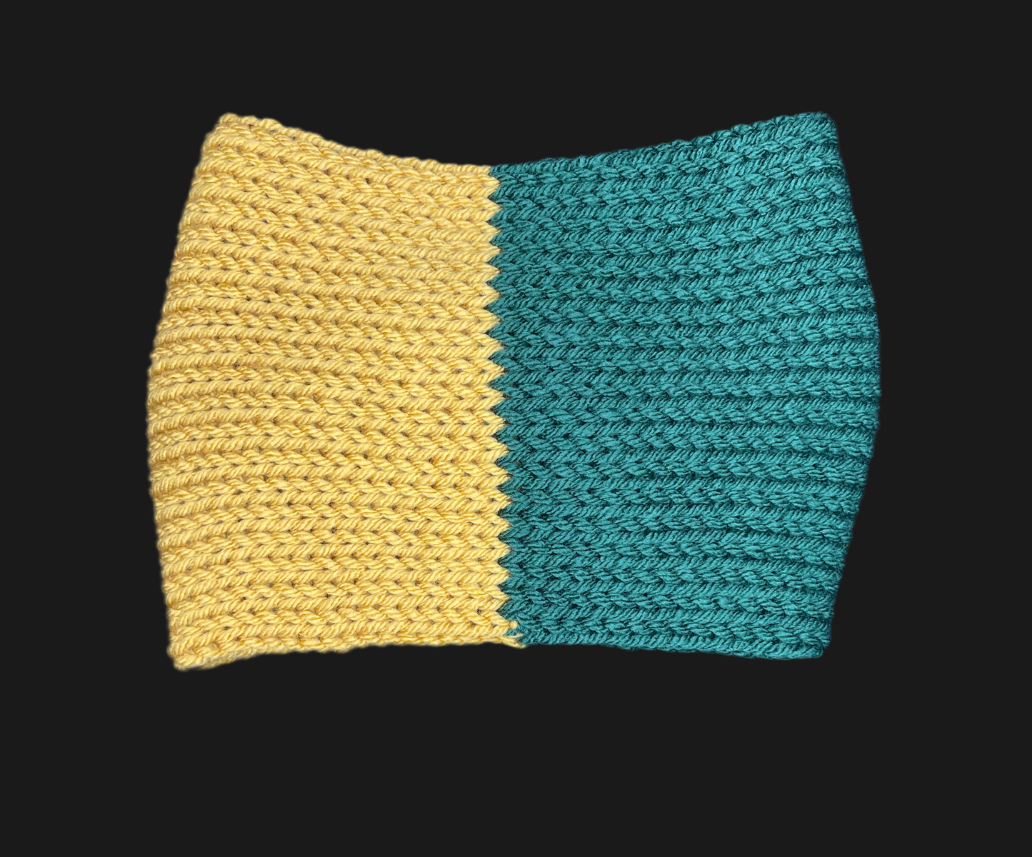 Green and Gold Ear Warmer Headband- Adult