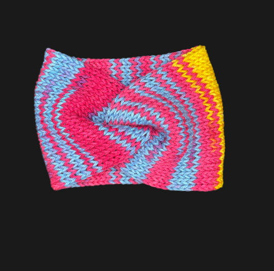 Bright Tri-Color Ear Warmer Headband- Adult