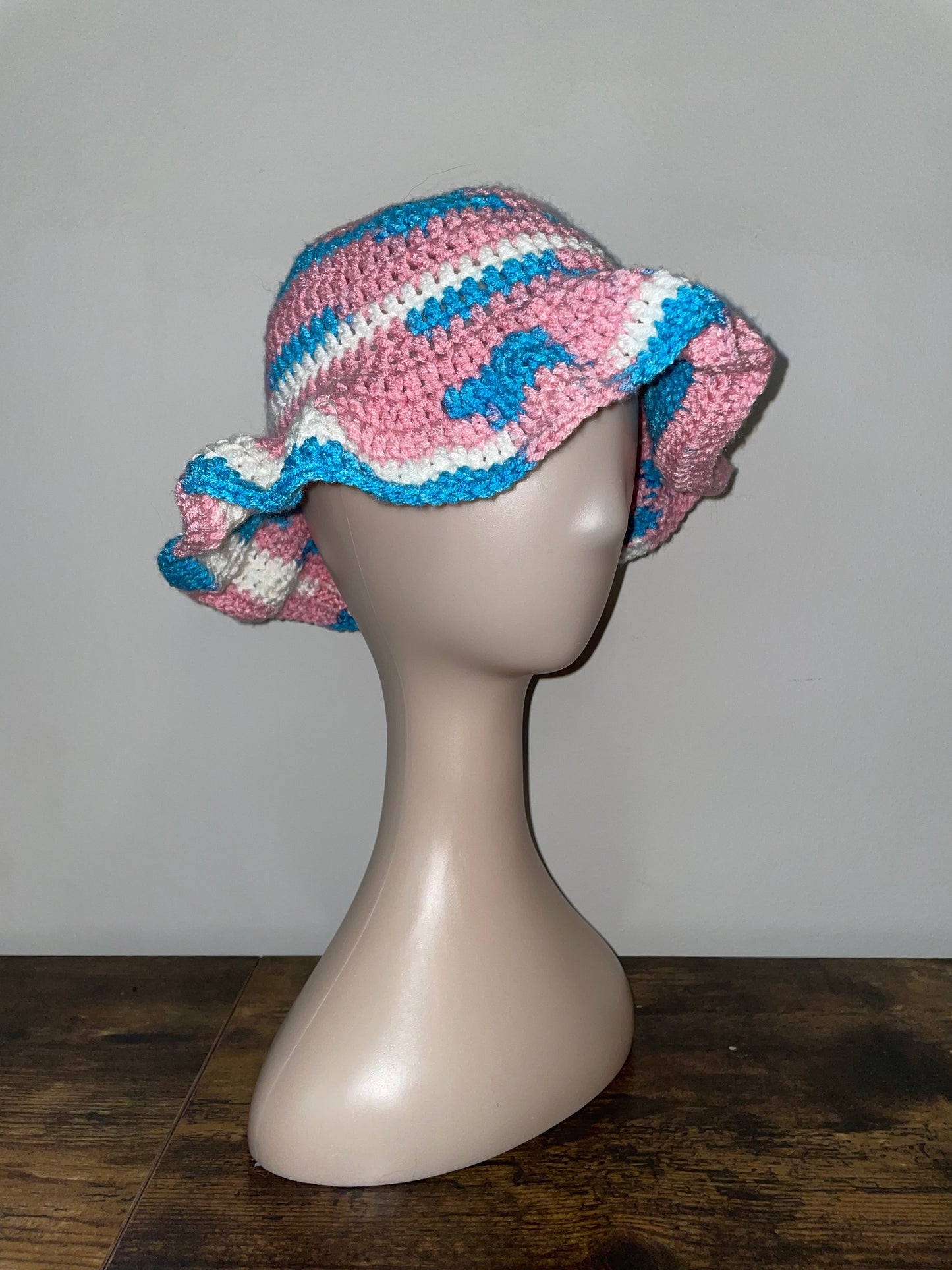 Trans Pride Flag Inspired Bucket Hat